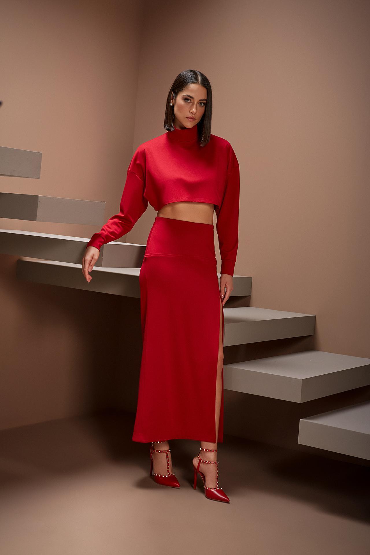 Conjunto Vermelho no Inverno